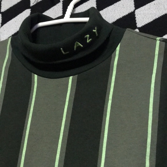 nwt vertical stripe lazy oaf turtleneck - Picture 3 of 4